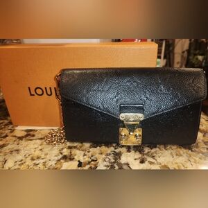 Black Leather Chain Bag